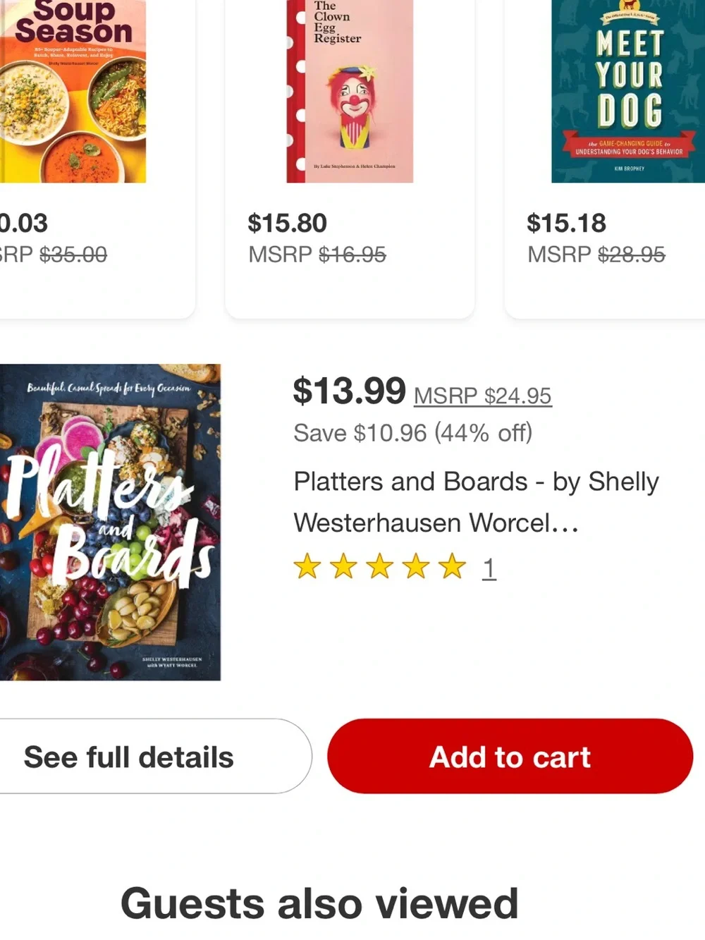 Platters and Boards Cookbook HARDCOVER NEW 🆕 MSRP: $25